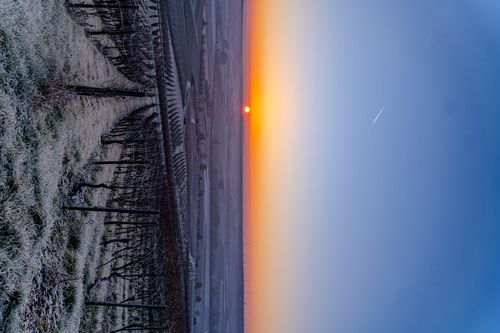Sonnenaufgang in der Weinlage Jugenheimer Goldberg
