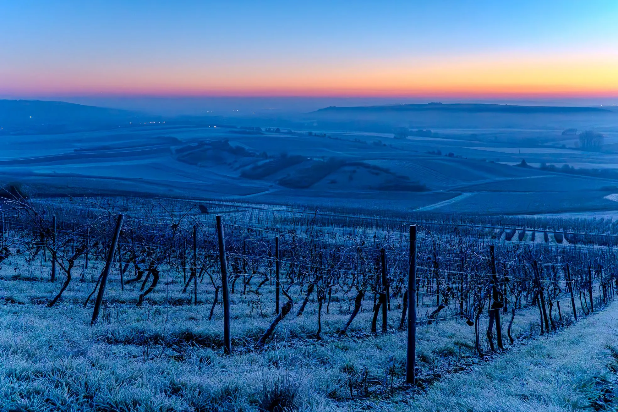Morgendämmerung auf dem Bleichkopf bei Jugenheim